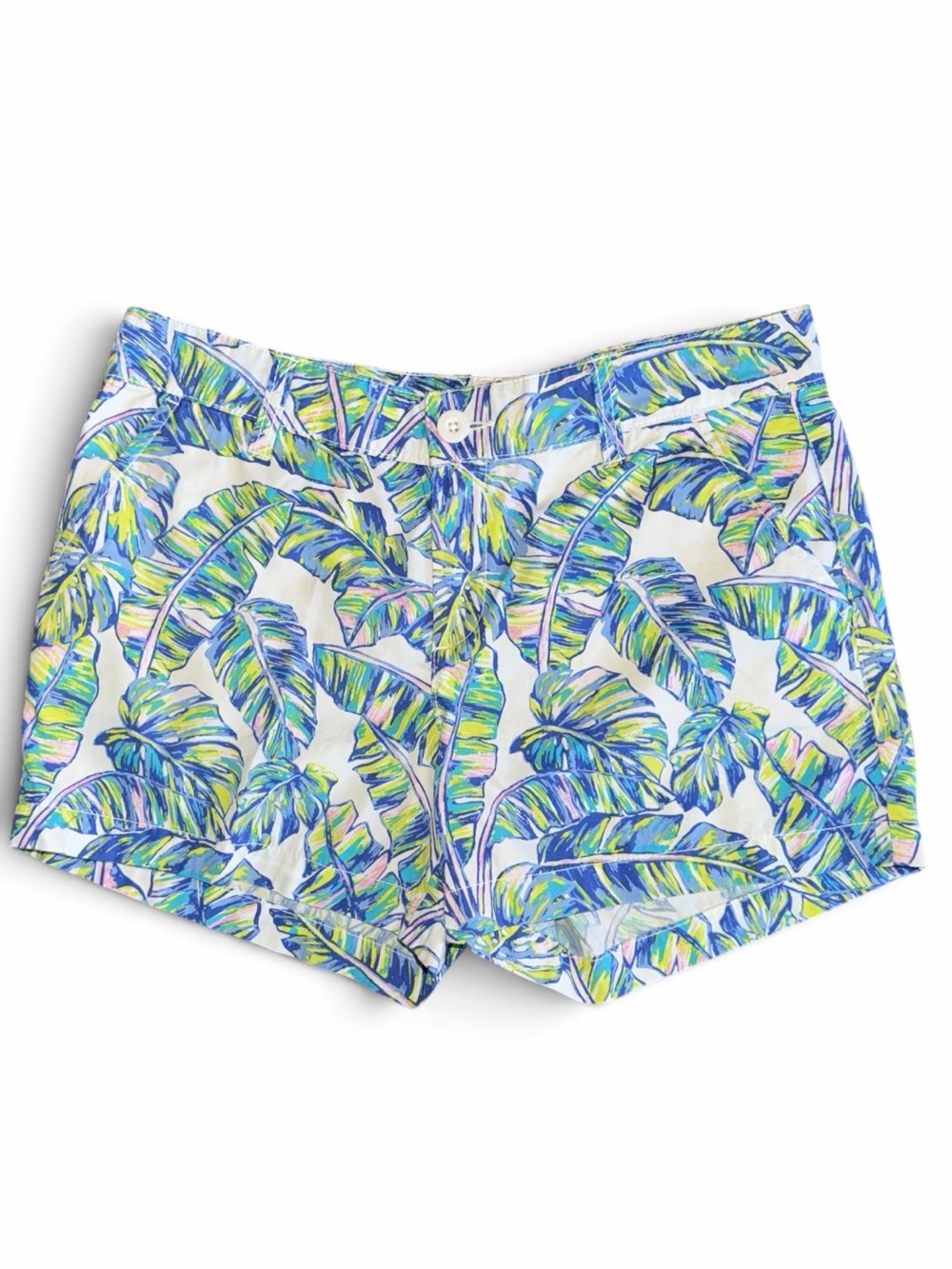 Tori Richard Women’s Tropical Banana Leaf Chino Shorts Sz 8